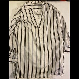 GAP white striped dress size medium